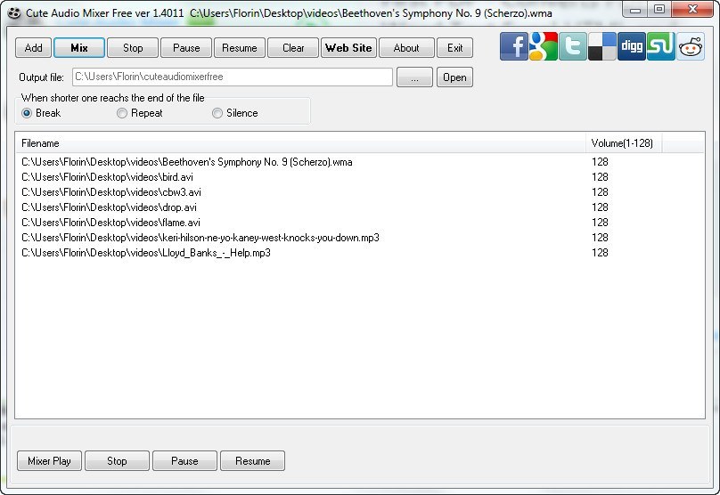 Cute Audio Mixer - Screenshot #1