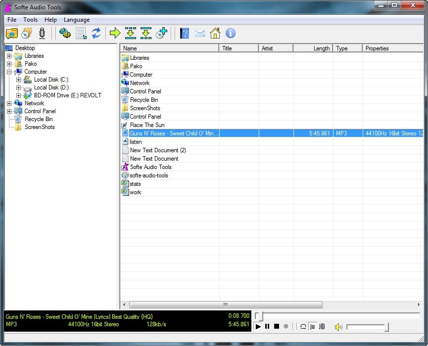 Softe Audio Tools - Screenshot #1