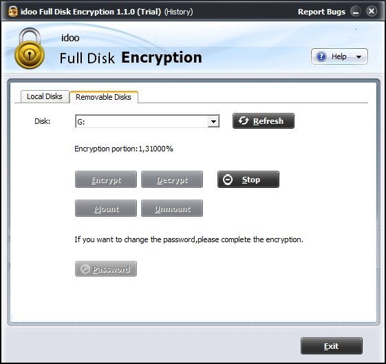 idoo Full Disk Encryption - Screenshot #2