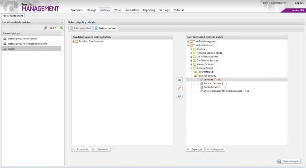 TrustPort Management - Screenshot #1