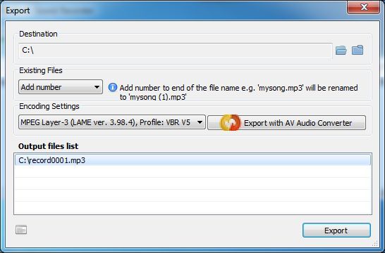 AV Audio & Sound Recorder - Screenshot #3