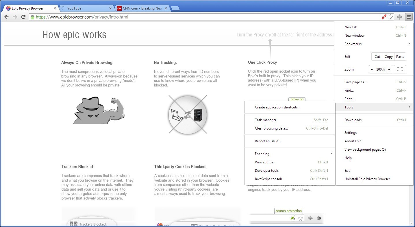 Epic Privacy Browser - Screenshot #7