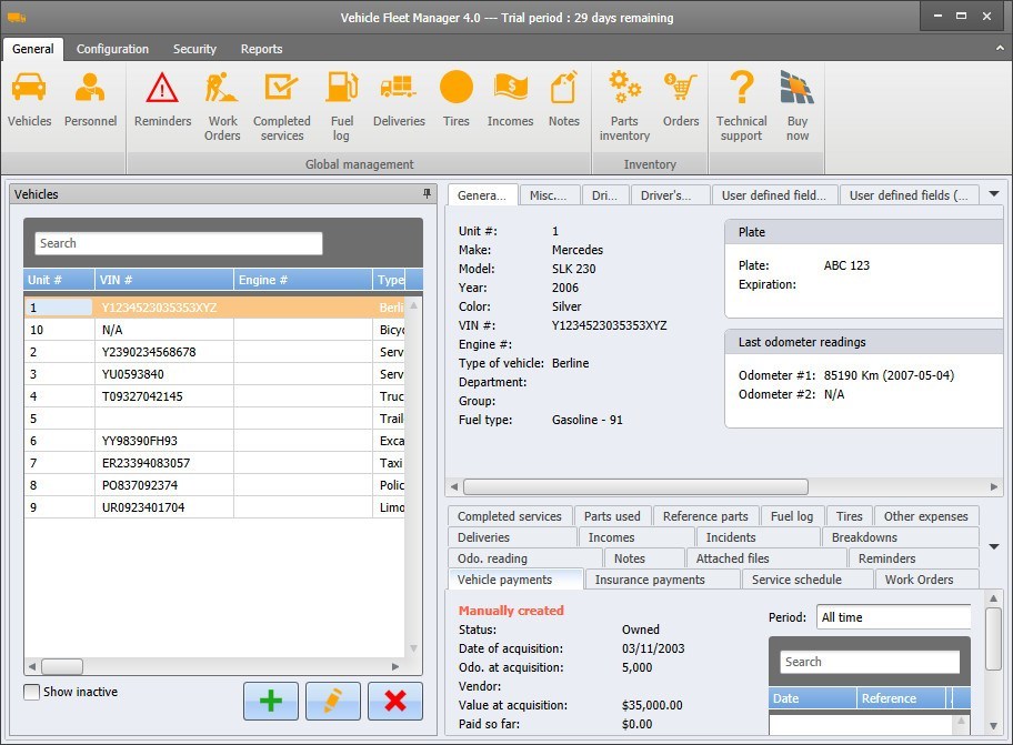 Vehicle Fleet Manager download for free SoftDeluxe