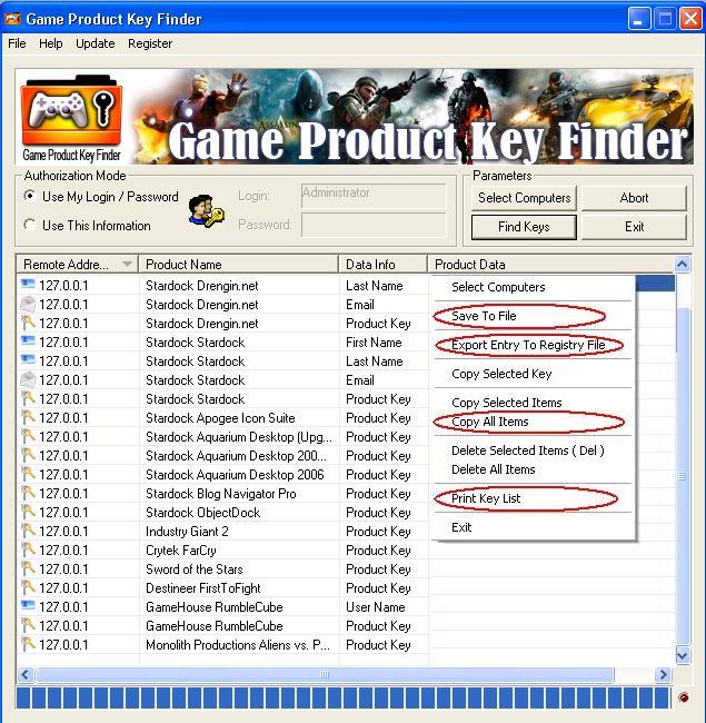 Game Product Key Finder - Screenshot #4