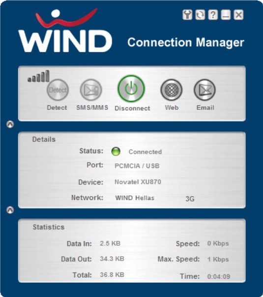 wind onda connection manager windows 7