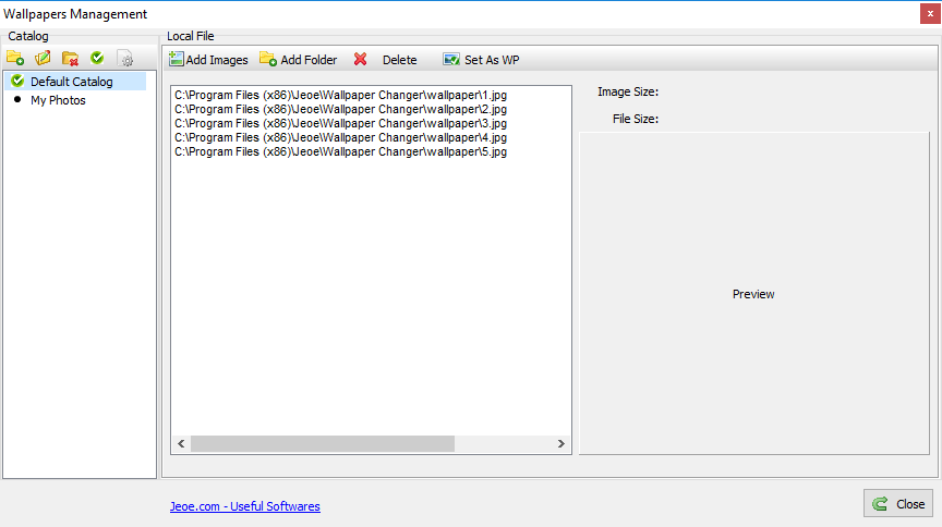 Jeoe Wallpaper Changer - Screenshot #1