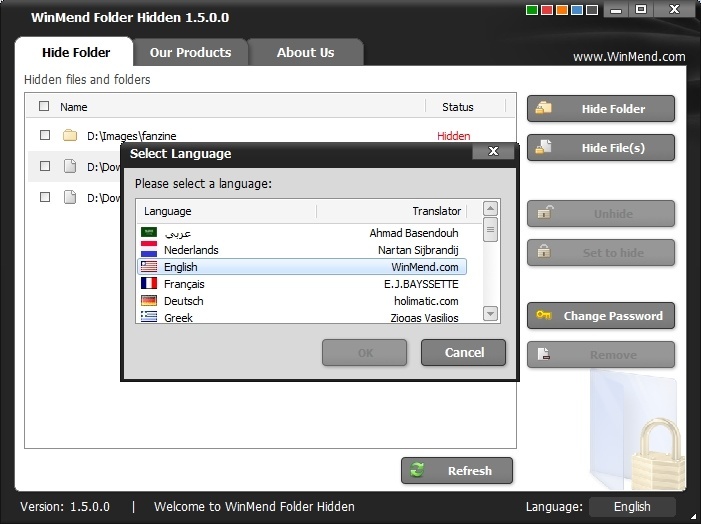 WinMend Folder Hidden - Screenshot #7