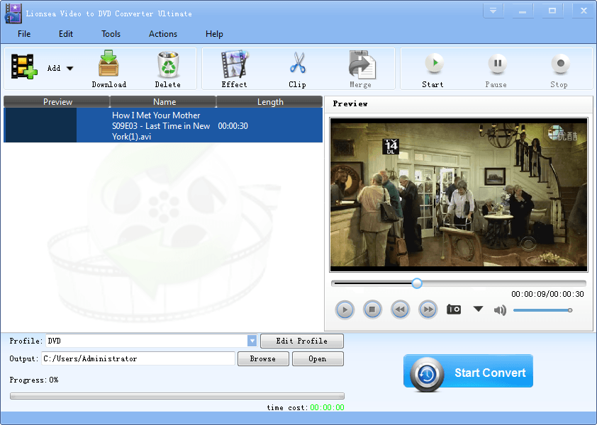 Lionsea Video To DVD Converter Ultimate - Screenshot #1