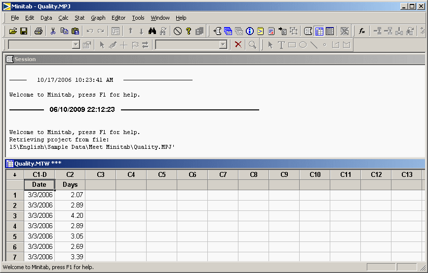 MINITAB - Screenshot #9