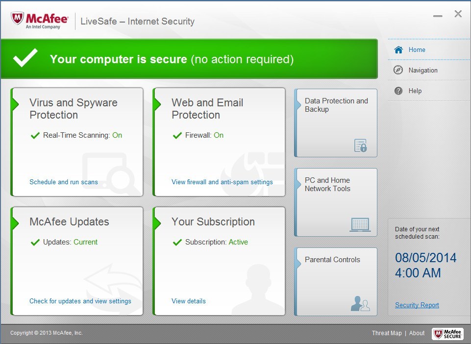 McAfee LiveSafe 2015 - Screenshot #3