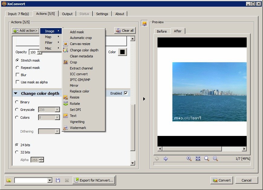 xnconvert how to save pic