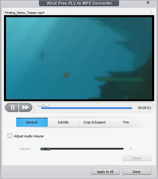 WinX Free FLV to MP3 Converter - Screenshot #5