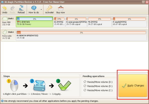 IM-Magic Partition Resizer Free - Screenshot #9