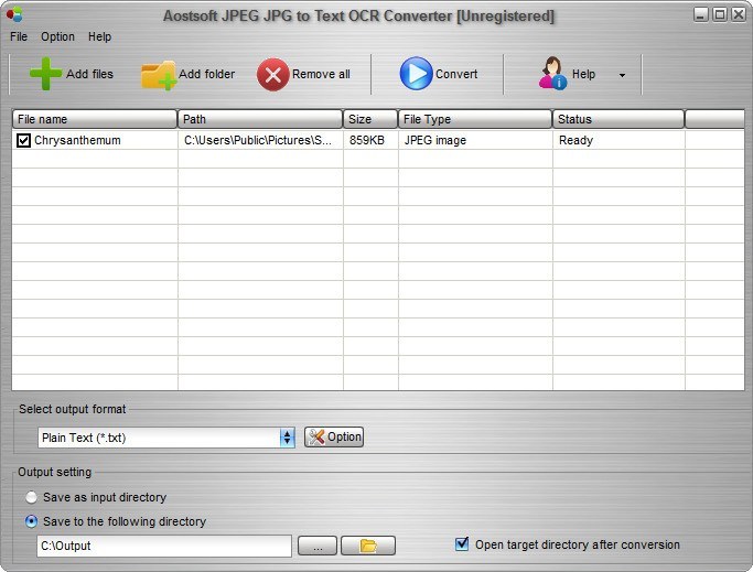 Aostsoft JPEG JPG to Text OCR Converter download for free SoftDeluxe