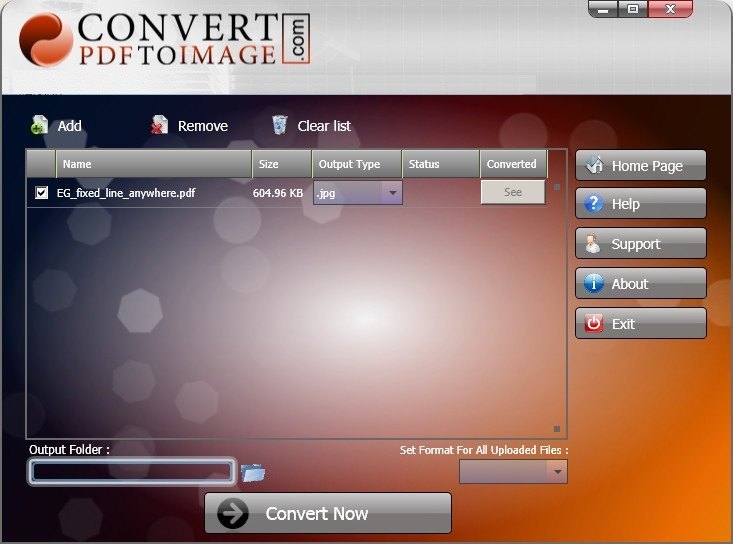 Convert PDF to Image Desktop Software - Screenshot #1