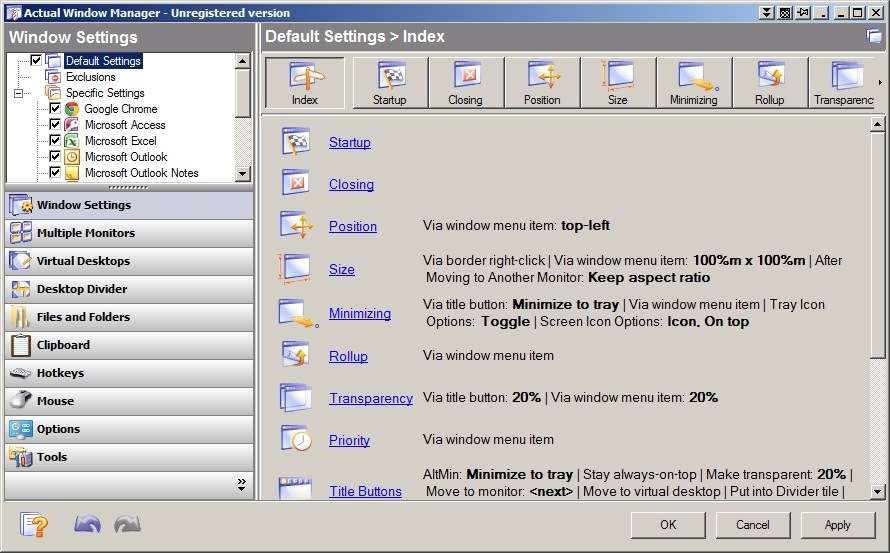 Actual Window Manager - Screenshot #9
