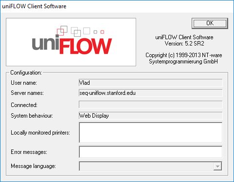 uniflow client not found