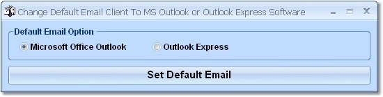 Change Default Email Client To MS Outlook or Outlook Express Software - Screenshot #1