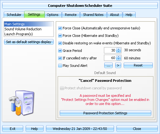 Shutdown Scheduler - Screenshot #1