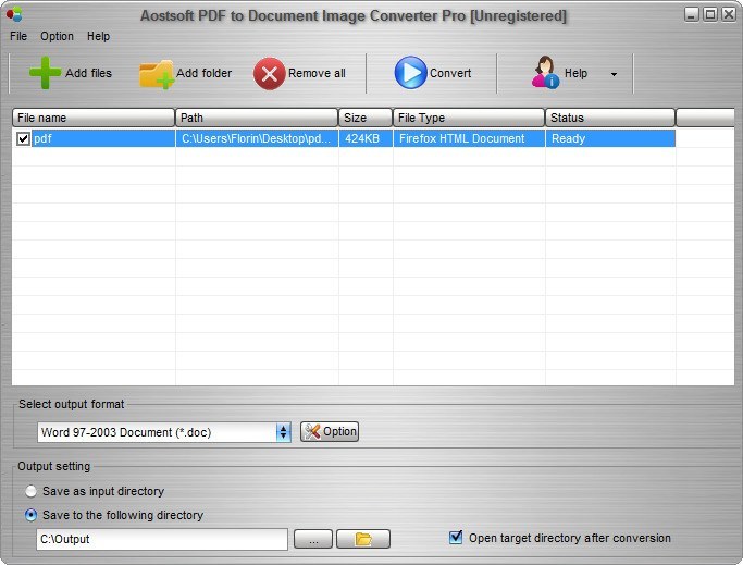 aostsoft document image to pdf converter pro