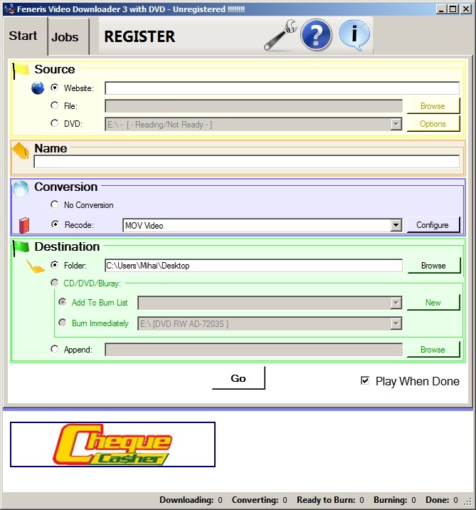 Feneris Video Downloader - Screenshot #1