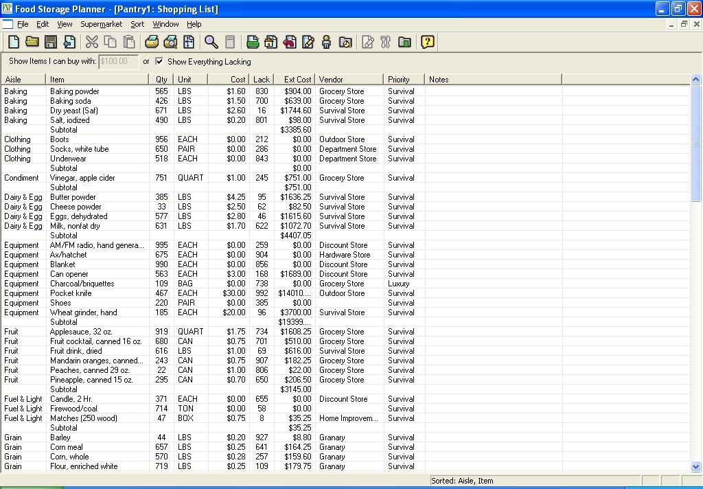 Food Storage Planner - Screenshot #4