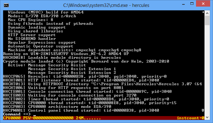 Hercules-390 - Screenshot #1