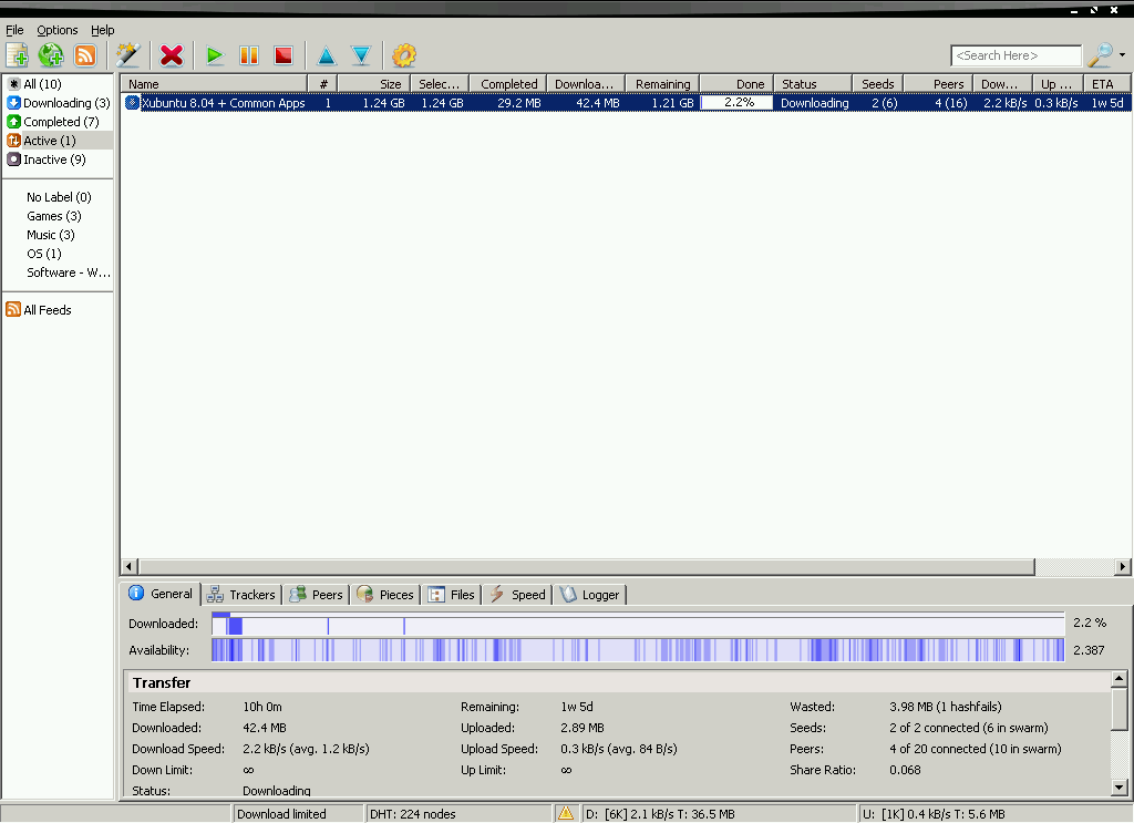 &micro;Torrent (uTorrent) - Screenshot #14