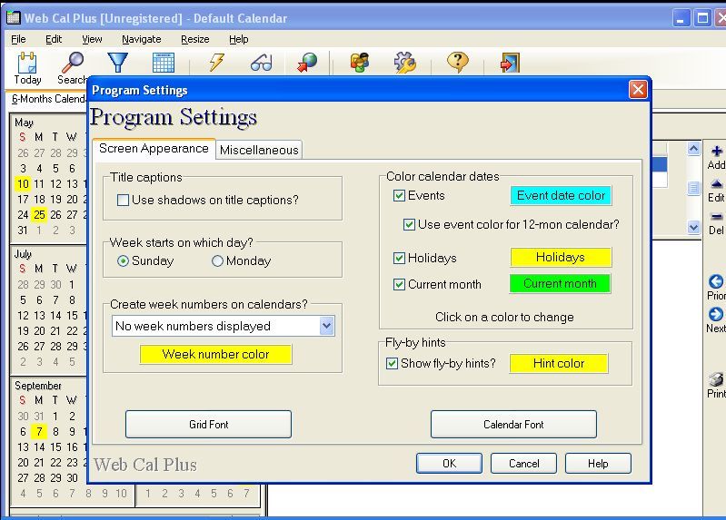 Web Cal Plus latest version - Get best Windows software