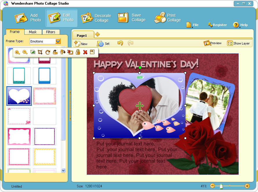 Wondershare Photo Collage Studio - Screenshot #1