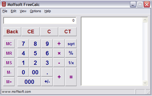 Moffsoft FreeCalc - Screenshot #6