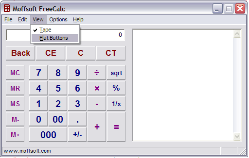 Moffsoft FreeCalc - Screenshot #5