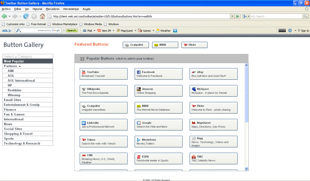 AOL Toolbar - Screenshot #5