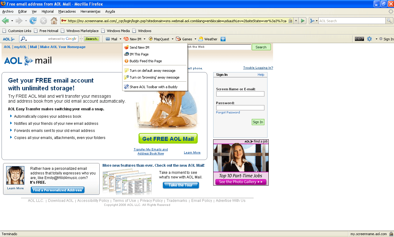 AOL Toolbar - Screenshot #3