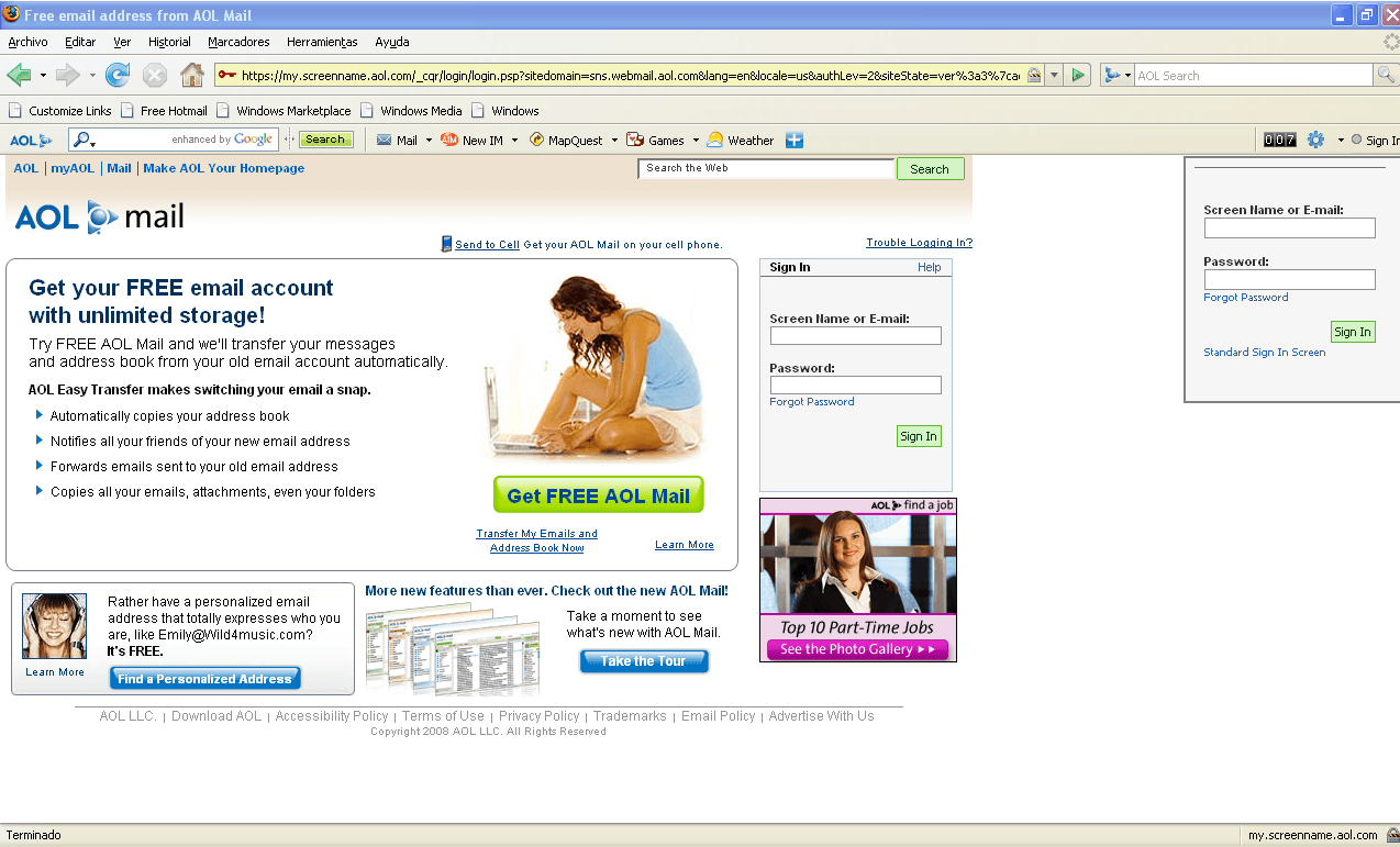 AOL Toolbar - Screenshot #2