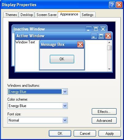 Windows XP Energy Blue Theme Pack - Screenshot #3