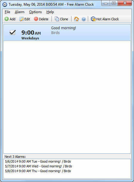Free Alarm Clock - Screenshot #7