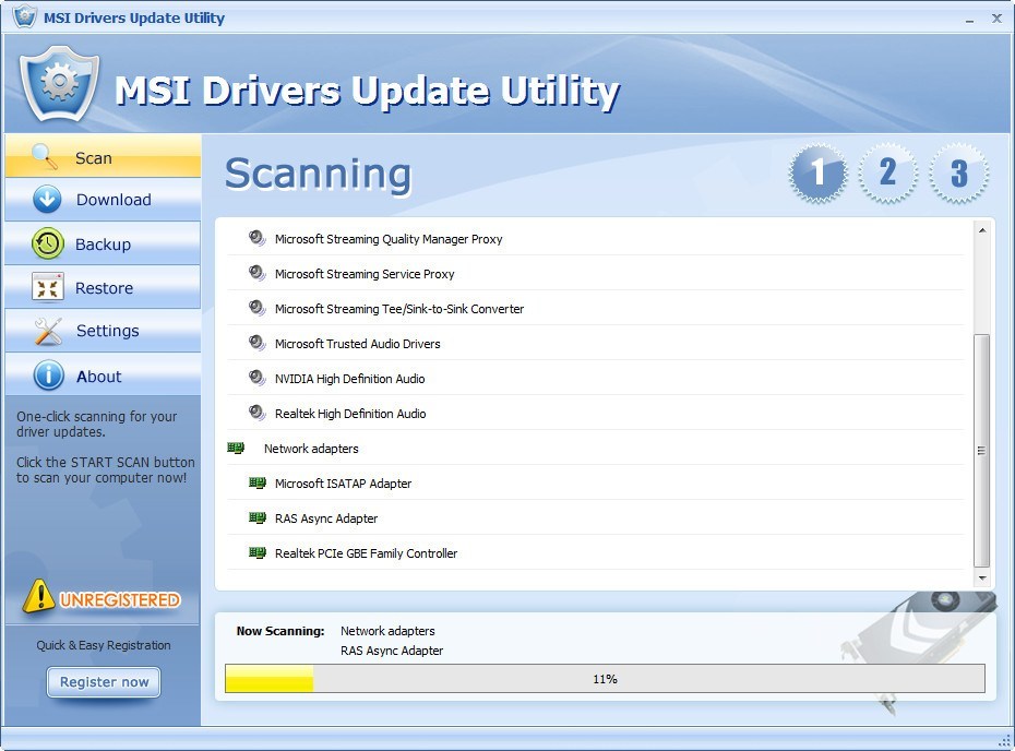 MSI Drivers Update Utility - Screenshot #1