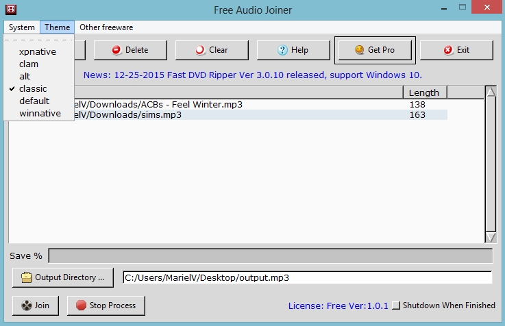Free Audio Joiner - Screenshot #1
