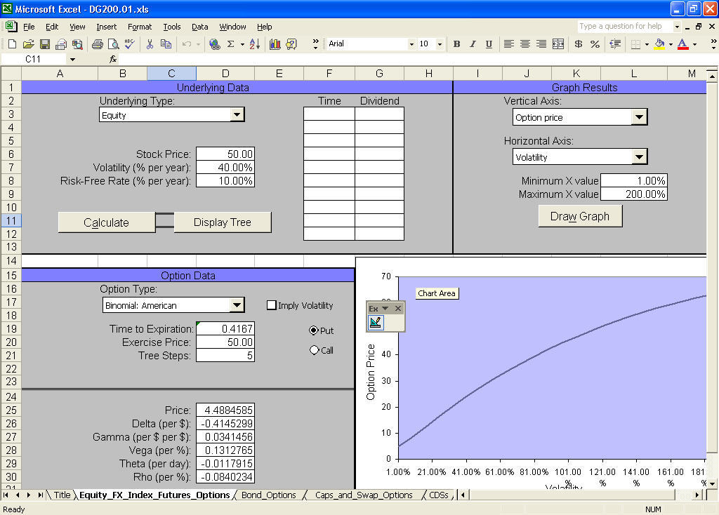 DerivaGem - Screenshot #1