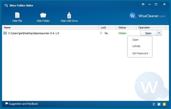 Wise Folder Hider - Screenshot #13