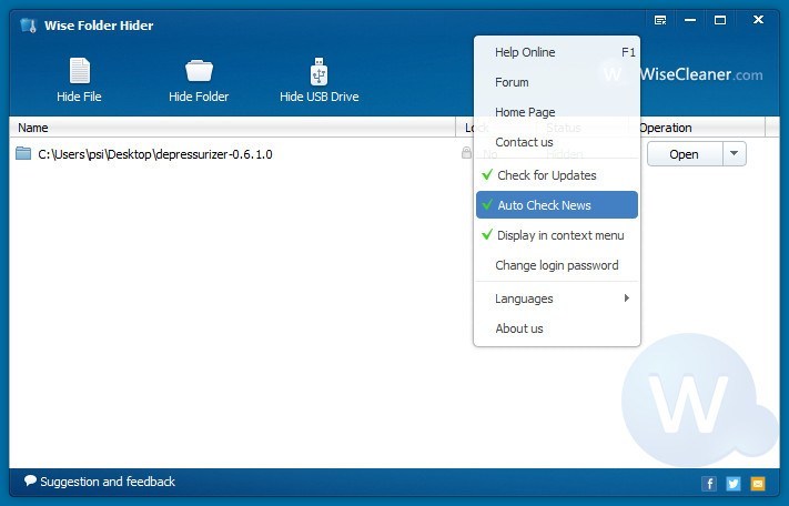 Wise Folder Hider - Screenshot #12