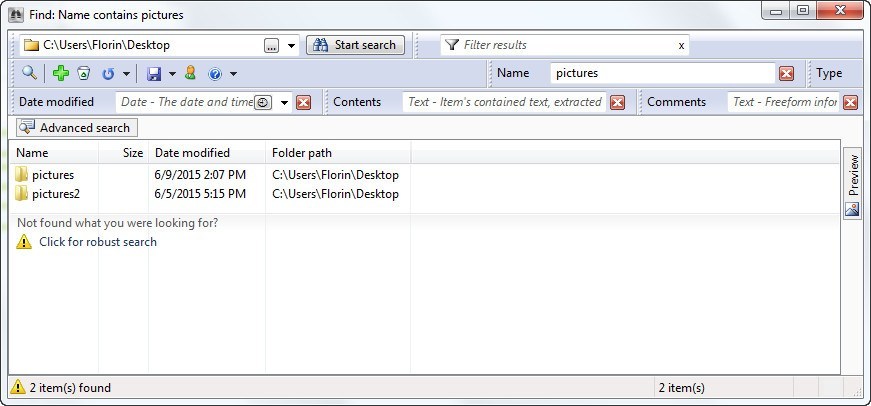 Desktop (search) rules - Screenshot #2