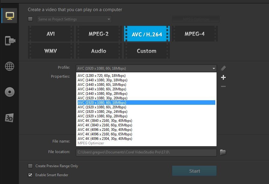 how to up convert corel videostudio pro x7
