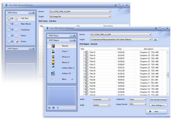 Any DVD Cloner Platinum - Screenshot #1
