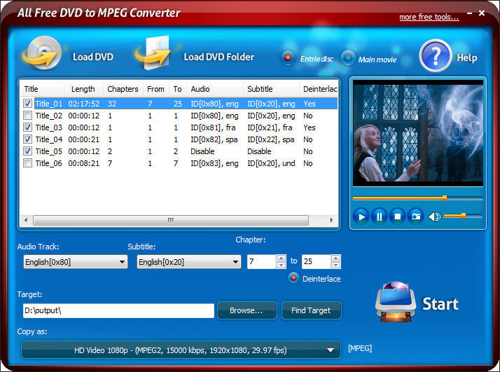 All Free DVD to MPEG Converter latest version Get best Windows software