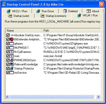 Startup Control Panel - Screenshot #2