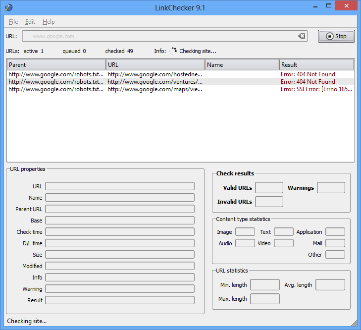 LinkChecker - Screenshot #2