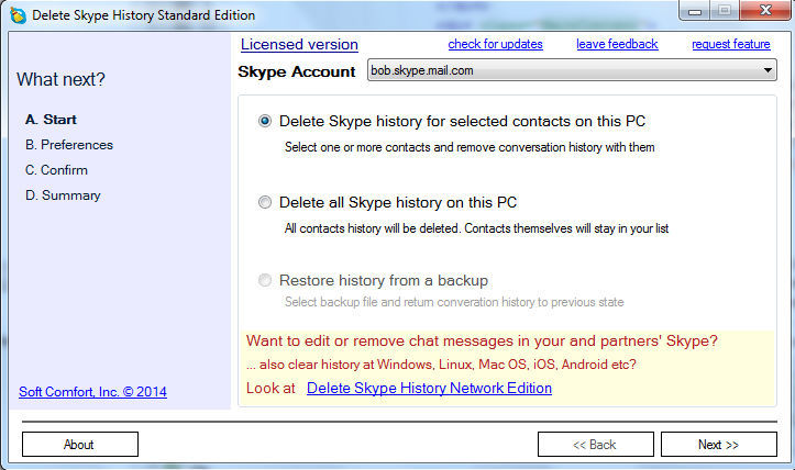 how to delete skype history 2016