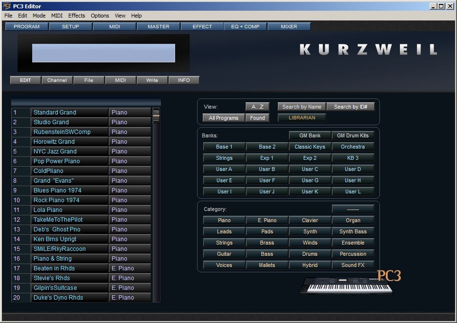 Kurzweil PC3 Sound Editor latest version Get best Windows software